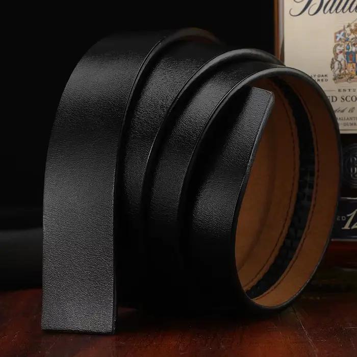 Nouveaux ceintures en cuir véritable pour hommes ceintures à boucle automatique hommes mode sans bou