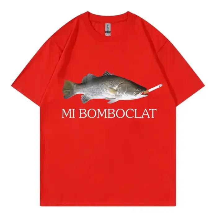 T-shirt manches courtes femme, humoristique, bombardier, poisson, Meme, tendance, Y2k, Style Vintage