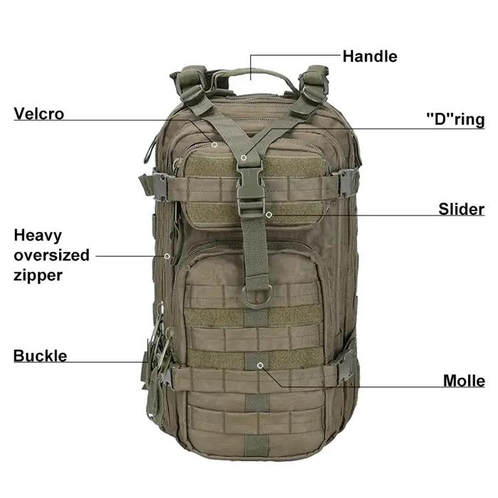 LQARMY 35L sac à dos tactique Molle sac à dos d'assaut hommes femmes sacs à dos voyage Camping Mochi