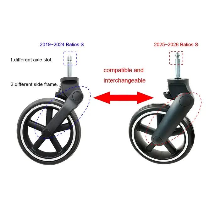 Roue avant améliorée Balios-S Lux pour toutes les poussettes 2019~2026 – Nouveau design de cadre de