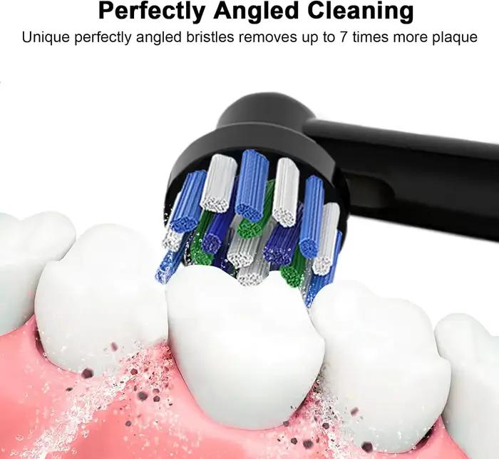 Recharge de têtes de brosse à dents croisées noires, pour Oral B Braun Pro 500/1000/1500/3000/3757/5