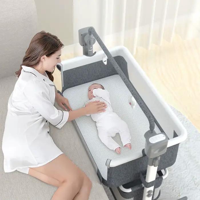 Moussinet pour bébé, à bascule électrique automatique avec télécommande, couffin de chevet pour nouv