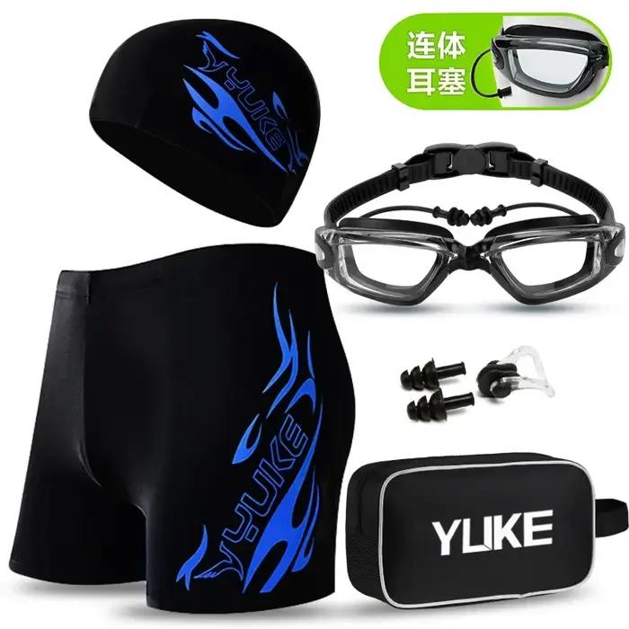 YUKE maillots de bain hommes maillots de bain avec lunettes de natation bouchon bouchons d'oreille p