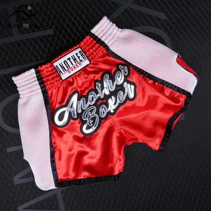 Short de boxe Muay Thai pour hommes et femmes, enfants, rose, entraînement, déclinaison, pantalon de
