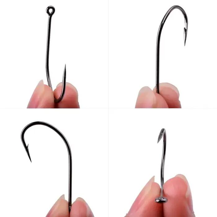 100/50pcs boîte poulpe hameçons de pêche haute teneur en carbone Chmical aiguiser barbelé cercle cro
