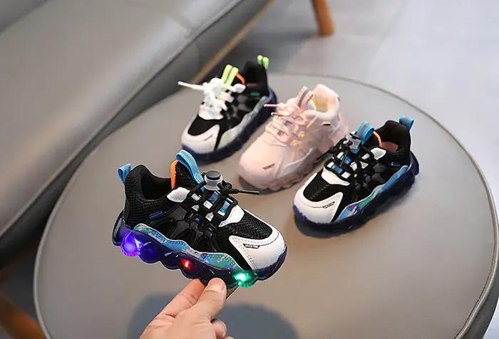 Chaussures de course pour enfants, baskets décontractées respirantes en maille, chaussures de Sport