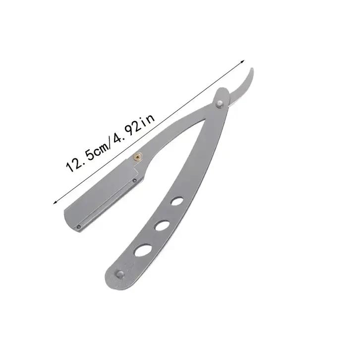 Rasoir barbier bord acier inoxydable rasoir hommes professionnel manuel rasoir droit pliant rasage r