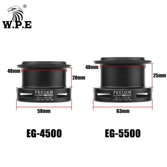 W.P.E EG moulinet de pêche Spinning 4500 5500 7 + 1 BBS 4.6:1 rapport de vitesse chargeur moulinet d