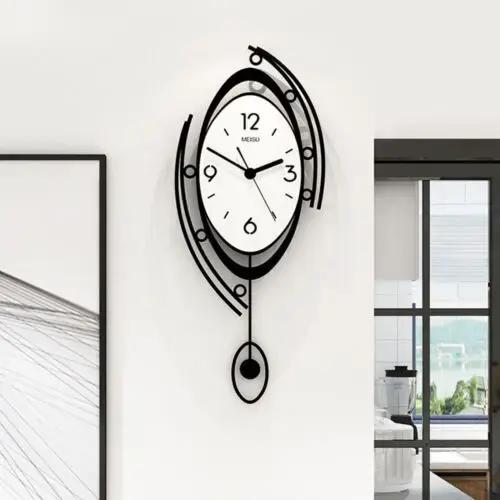 Horloge murale nordique moderne 3D créative, décor artistique pour salon et chambre à coucher, nouve