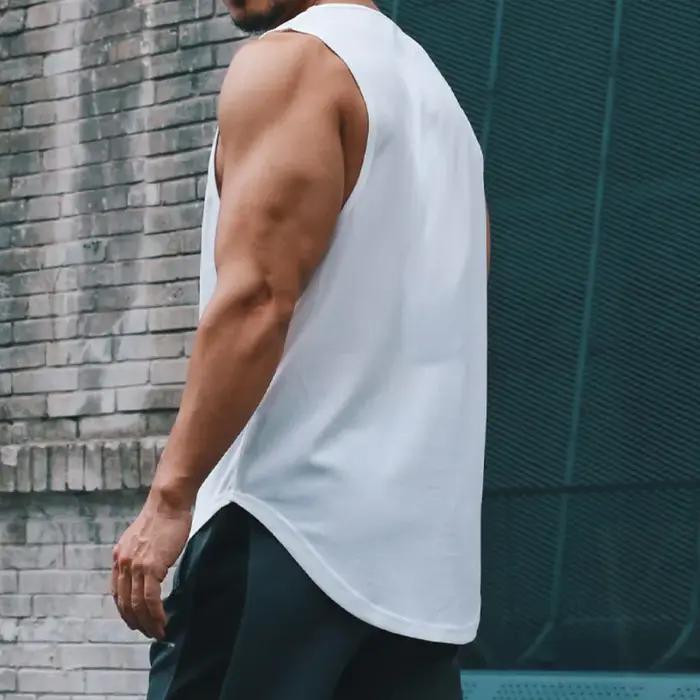 Débardeur de gymnastique pour hommes Fitness sans manches course T-Shirt de sport hommes séchage rap