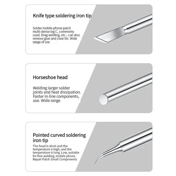 T12 pointes de fer à souder électrique en cuivre T12-K B2 BC1 ILS BCF2 D16 KF pour Hakko fx951 brico