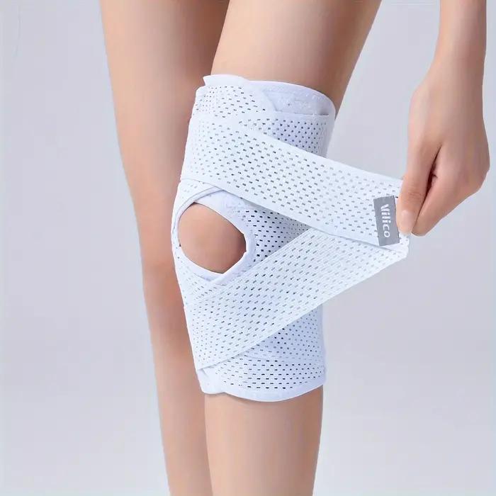Genouillères de sport à sangle élastique pour homme et femme pour le fitness le basketball et autres activités sportives en plein air