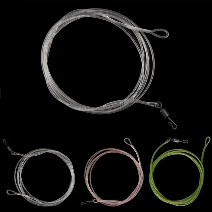 Ligne de Leader de pêche à la carpe en fluorocarbone, plate-forme de leader avec changement rapide d