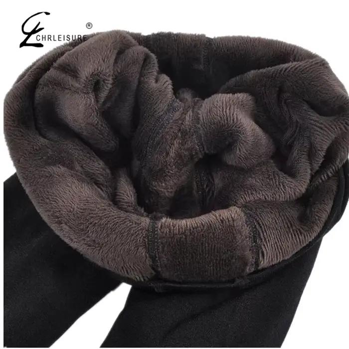 8 couleurs S-XXL hiver Leggings chauds femmes taille haute épais velours Legging mode solide grande