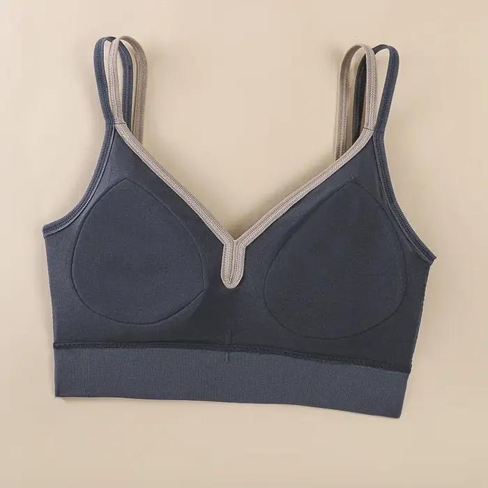 Soutien-gorge sport femme sans coutures - Brassière yoga anti-transpiration push-up pour fitness