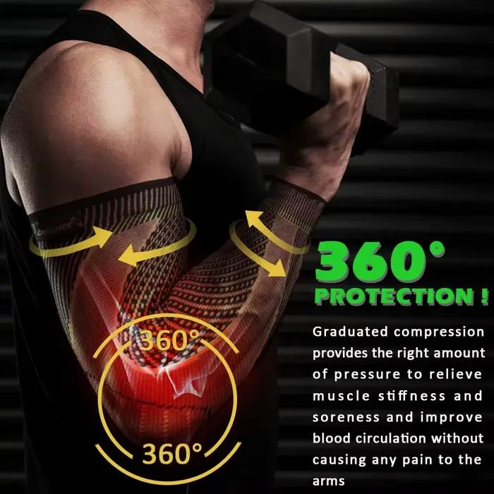Manchons de Compression de bras de sport, Support de coude antidérapant pour jeunes adultes, cyclism