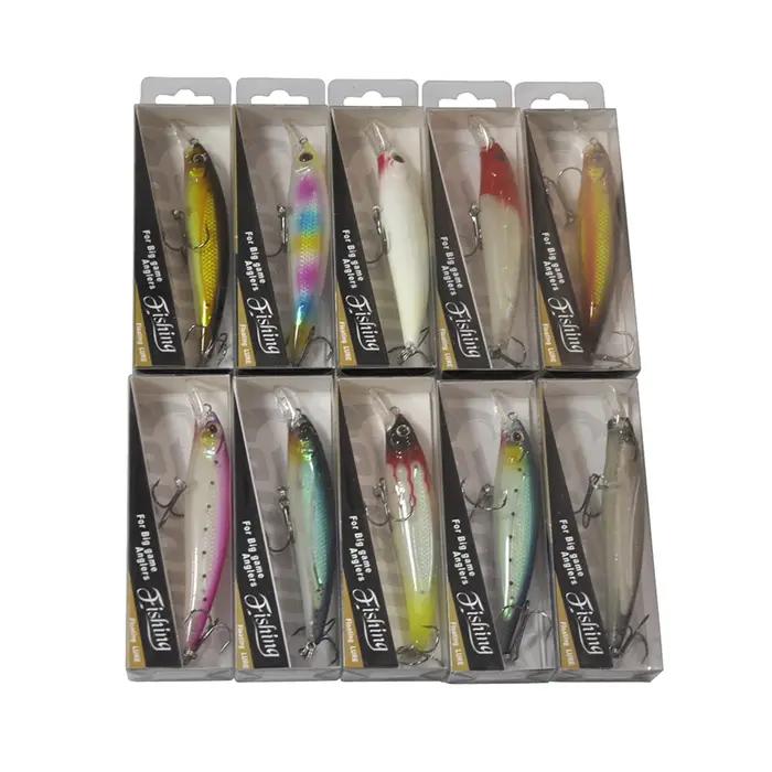 Lot de leurres ménés durs multicolores, matériel de pêche VIP, Popper, 6.5cm, 7cm, 8cm, 9cm, 11cm, 5