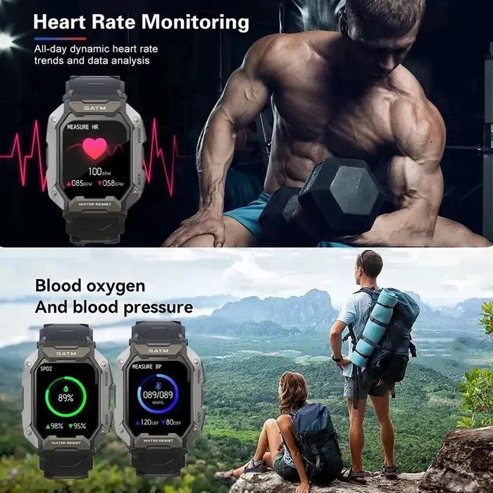 Montre intelligente étanche IP68 Iko pour hommes, horloge intelligente de natation, sports de plein