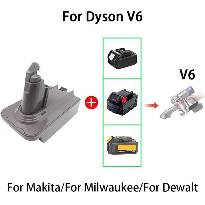 Adaptateur de batterie Li-ion MT18V6 MIL18V6 DW20V6 pour Makita BL1830 pour Milwaukee pour Dewalt ad