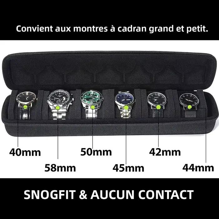 Boîte de rangement et présentoir pour montres, étui de voyage portable, organisateur de bureau pour les passionnés de montres, cadeau