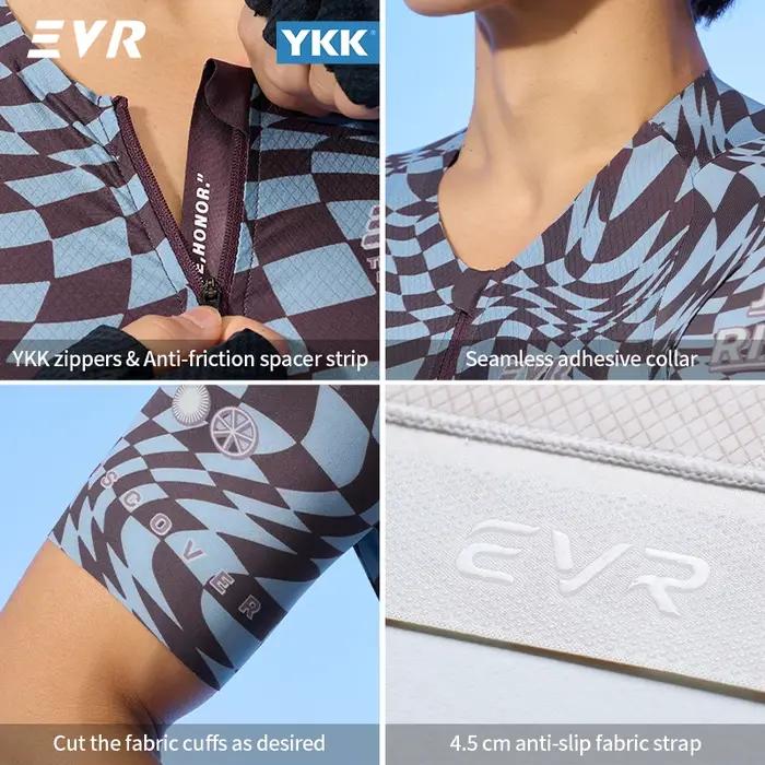 Maillot de vélo de montagne EVR Pro Summer respirant et séchant rapidement pour homme occasions outdoor compétition randonnée