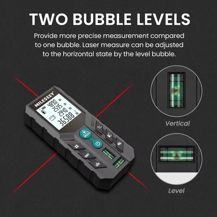 MILESEEY-Distancemètre laser, ruban à mesurer Trena laser de haute qualité 40M 60M 80M 100M 120M