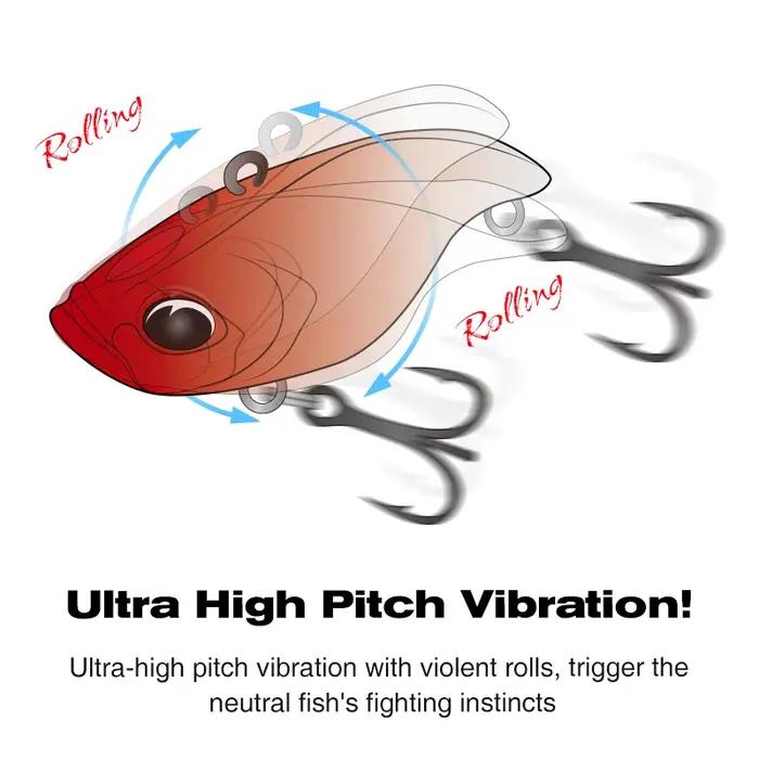 TSURINOYA 50S Kit de leurres vibrants pour la pêche 5 pièces 50mm 12.5g TEMPTER Appât dur VIB pour l