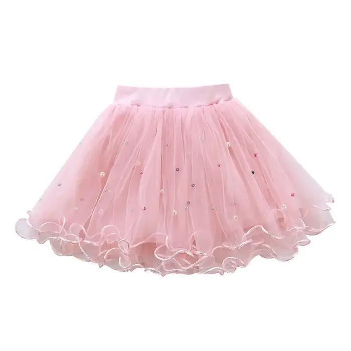 Bébé filles Tutu jupe moelleuse enfant en bas âge princesse Ballet danse Tulle maille jupe enfants g