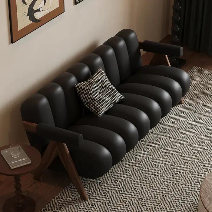 Support arrière salon canapés luxe européen concepteur moelleux canapés moderne minimaliste Divano L