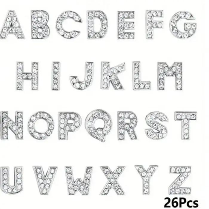 26 pièces A-Z 26 lettres bijoux à bricoler soi-même faisant des décorations d'ongles en alliage d'ar
