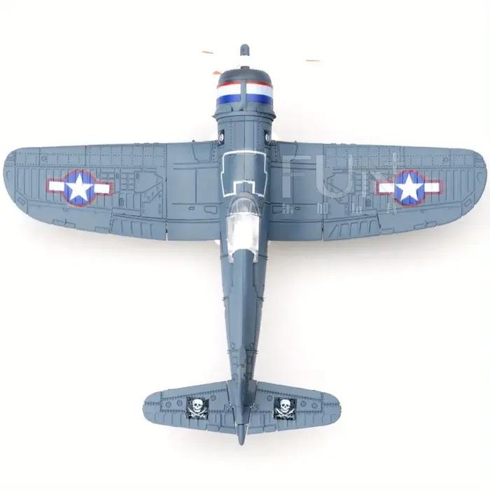 Avion de chasse en plastique, échelle US NAVY F4U Corsair Fighter, modèle d'assemblage, couleur aléa