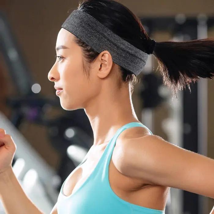 Bandes élastiques artificielles pour sauna absorption de sueur coiffure entraînement yoga course à pied