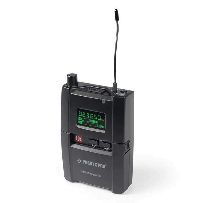 Phenyx Pro Stéréo sans fil PTM-10 dans le système de moniteur d'oreille Récepteur Bodypack, bande mo