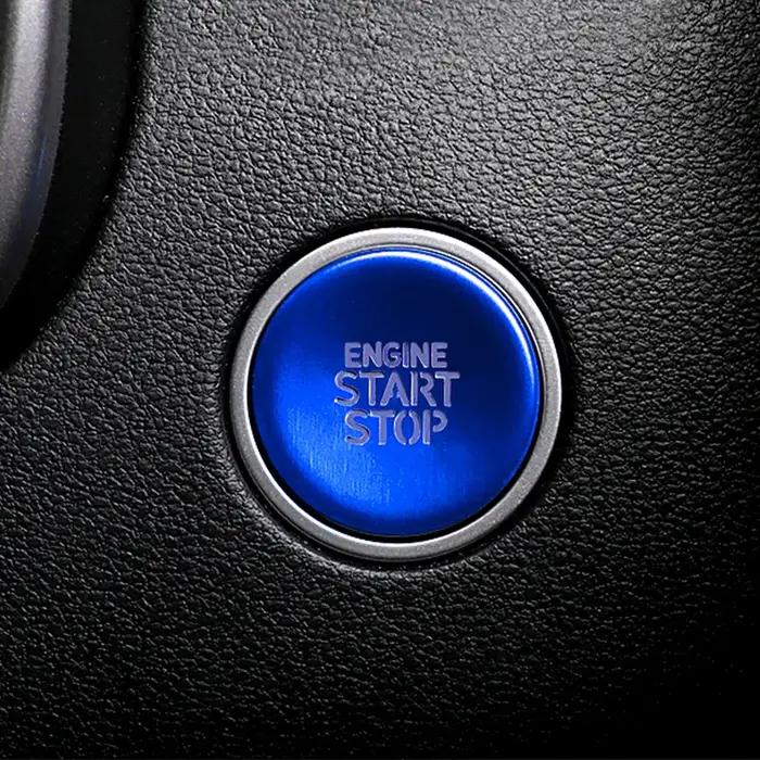 Autocollants de garniture de couvercle de bouton poussoir d'allumage de moteur, pour Hyundai Tucson