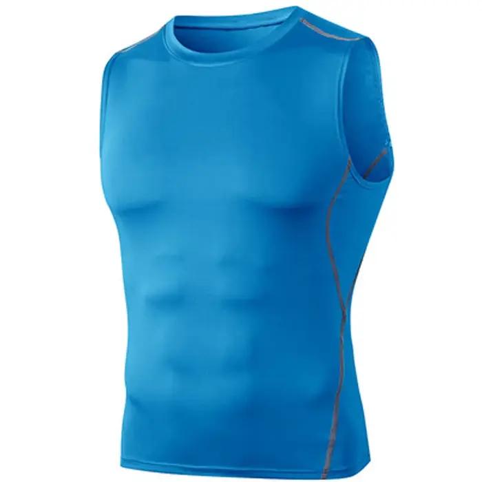 T-shirt course séchage rapide homme - Maillot compression fibre salle de sport