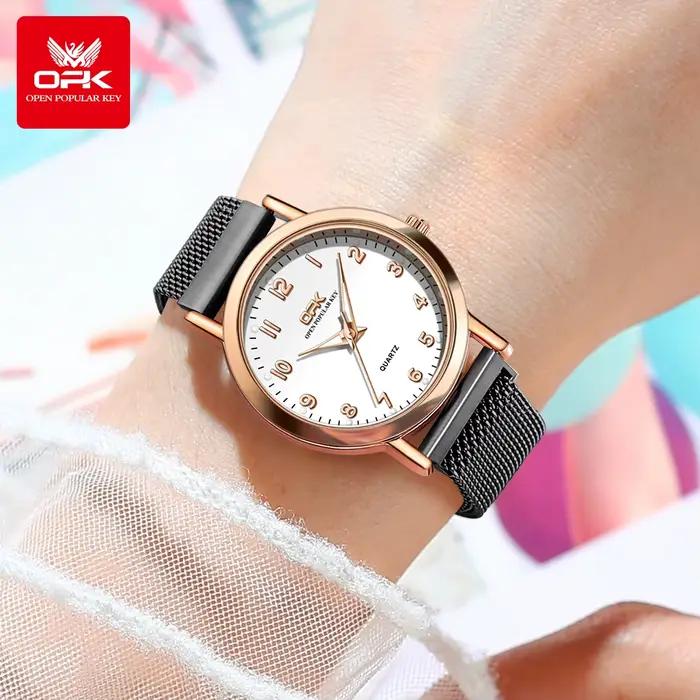 OPK 8115 montres pour femmes Simple mode montre-bracelet originale pour femme bracelet en maille d'a