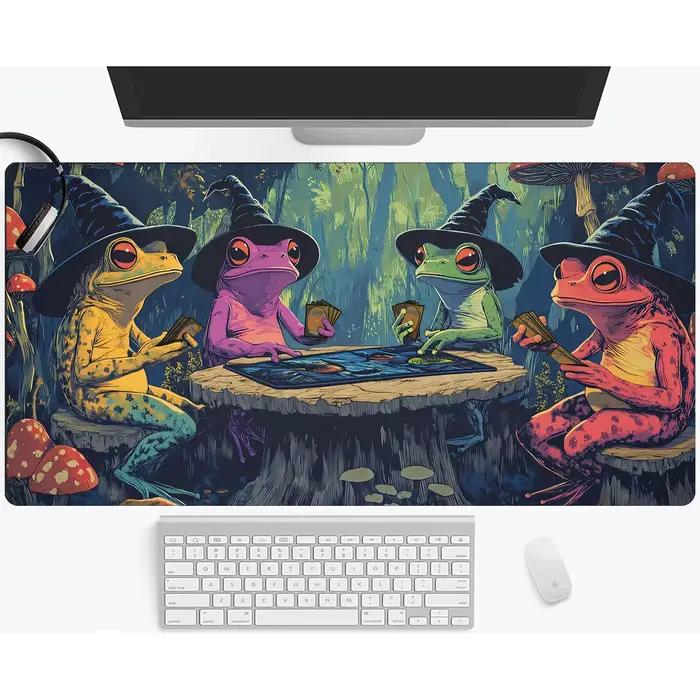 Tapis de jeu magique, tapis de jeu sur le thème de la grenouille sorcière, tapis de bureau anime, ac