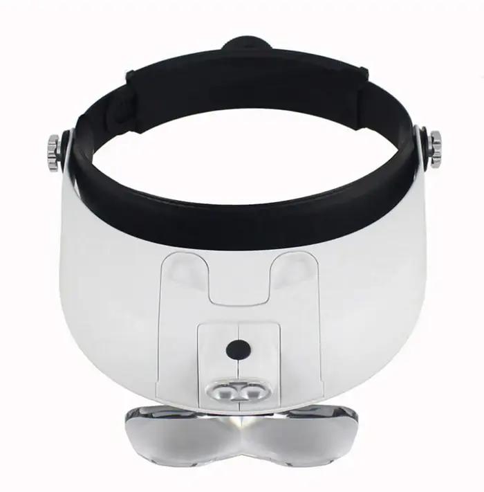 Loupe bandeau lunettes à souder lampe à LED Loupe lumineuse lampe frontale détachable Loupe à souder