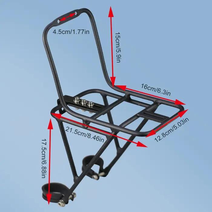 Porte-bagages avant de vélo en alliage d'aluminium pour VTT et vélo de route support de transport bagages pique-niques confort sécurité randonnée voyage