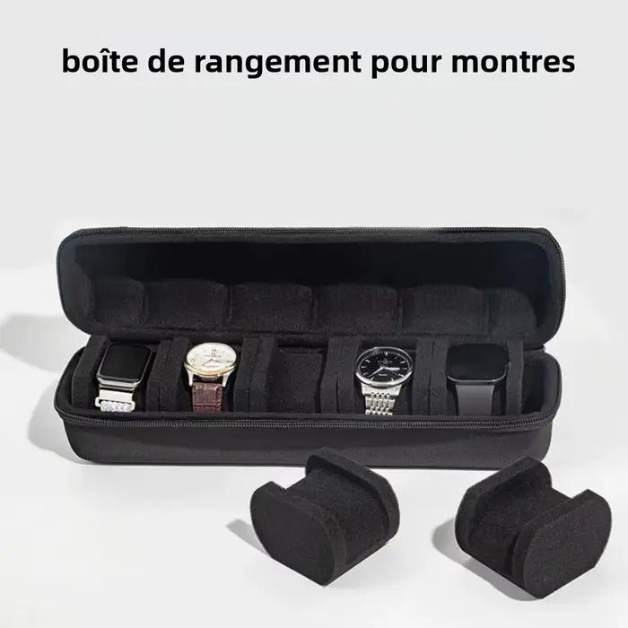 Boîte de rangement et présentoir pour montres, étui de voyage portable, organisateur de bureau pour les passionnés de montres, cadeau