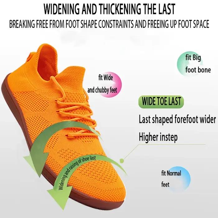 Chaussures pieds nus minimalistes unisexes - Baskets légères respirantes pour marche décontractée plein air