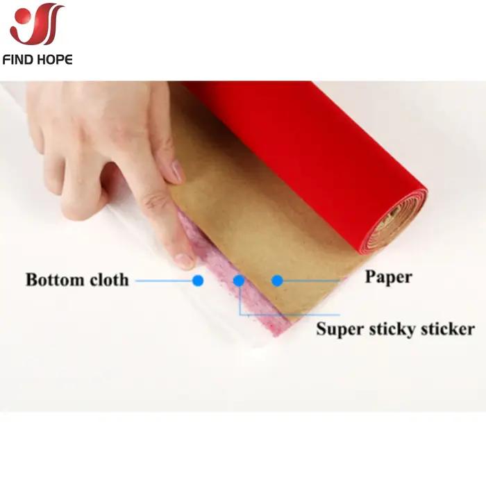 Doublure floquée en velours auto-adhésive, feuilles adhésives en tissu feutré pour l'art et l'artisa
