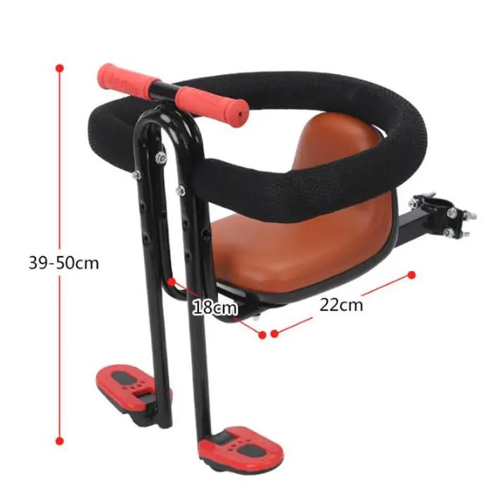 Siège de vélo pour enfant avec barrière de sécurité rembourré réglable pour vélo de route occasions familiales sorties en plein air