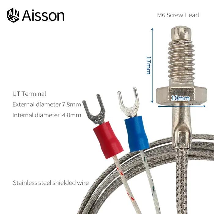 Capteur de sonde thermocouple pour contrôleur de température industriel, câble métallique, type K/E,