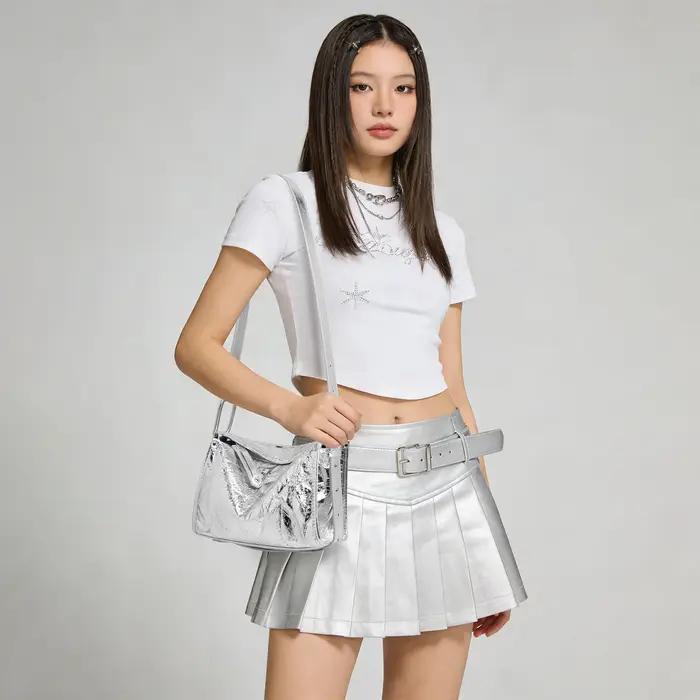 FOXER 2026 Nouvelle Collection Été Sac à Bandoulière Femme en Cuir Véritable Tendance Sac Croisé de