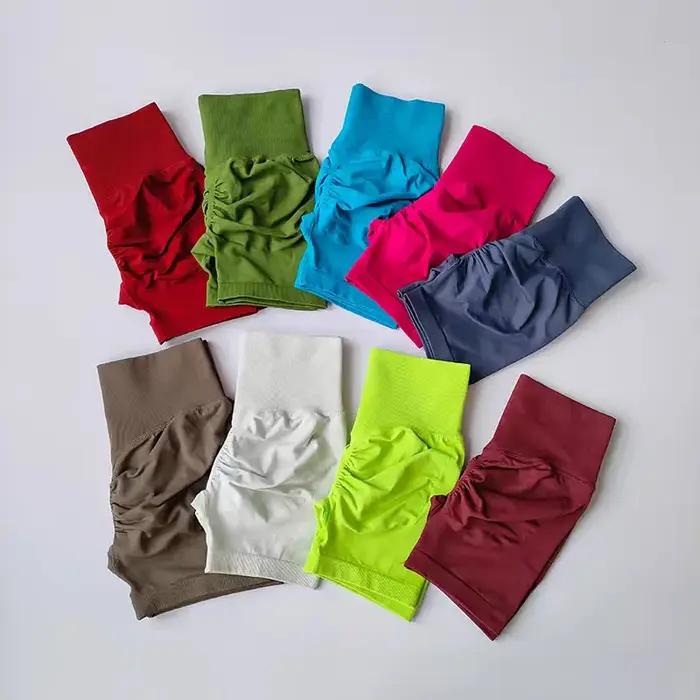 Shorts de sport taille haute effet galbant, compression abdominale, amincissant, séchage rapide, pou