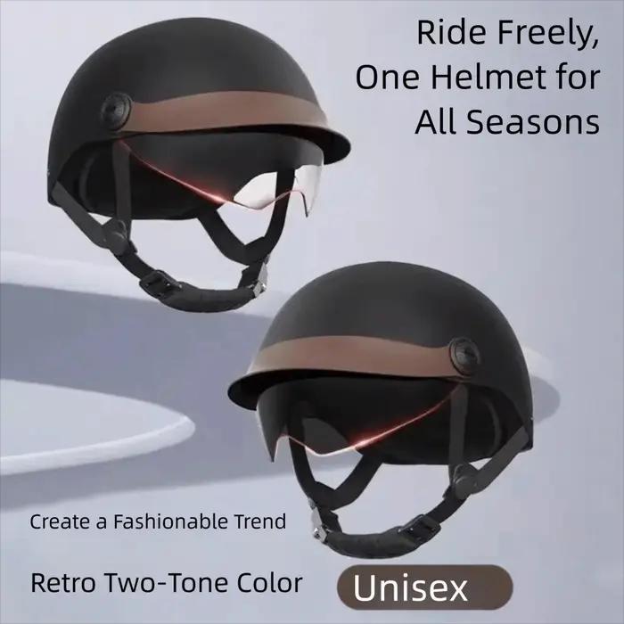 Casque de vélo électrique ultra léger, anti-chute, respirant, protection solaire, demi-casque de moto, vélo électrique