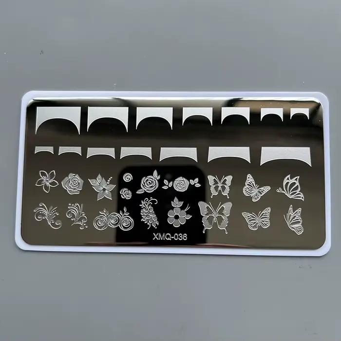 XMQ Nail Art Plaque d'estampage Designs français
