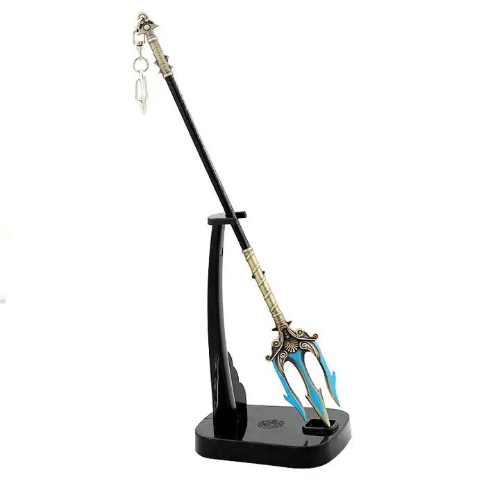 22 cm Métal Trident Dieu de la Guerre Poséidon Mythologie Grecque 1:6 Arme Modèle Miniature Jeu Péri
