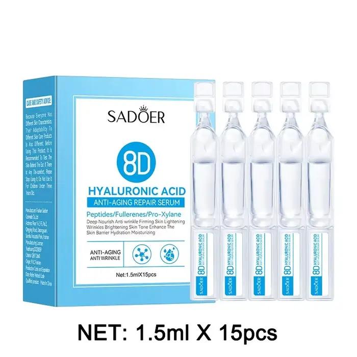 Sérum visage acide hyaluronique anti-âge nourrissant essence anti-rides fullerène collagène éclaircissant liftant soins peau jeunesse radiancé santé peau occaions quotidiennes sorties nocturnes chez soi